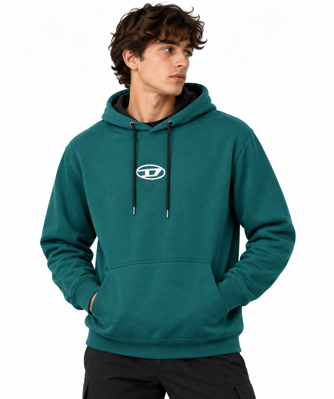 DIESEL HOODIE GREEN green / L