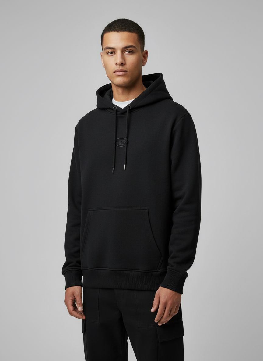 Diesel Hoodie Black White / S