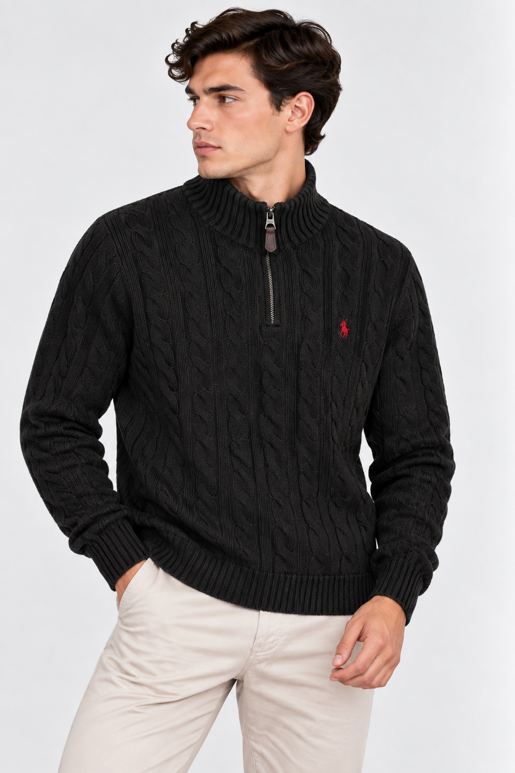 Polo Sweat Rls-4017 Black Sweatshirt XL / Black