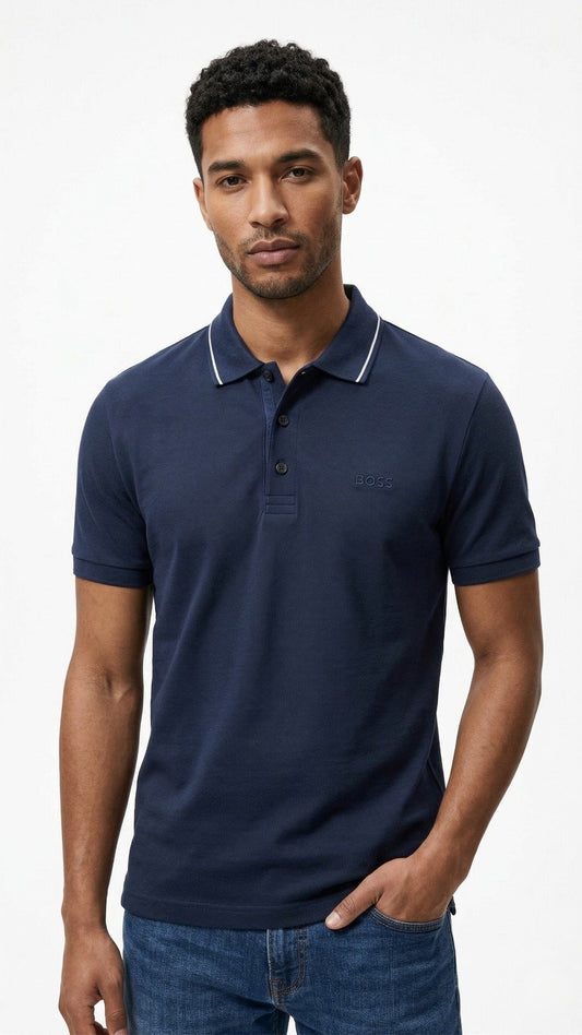Boss Polo Navy 1399 Black / 2Xl