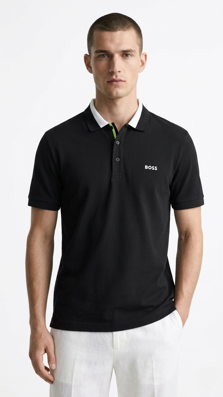 Boss Polo Black 1407 Black / M
