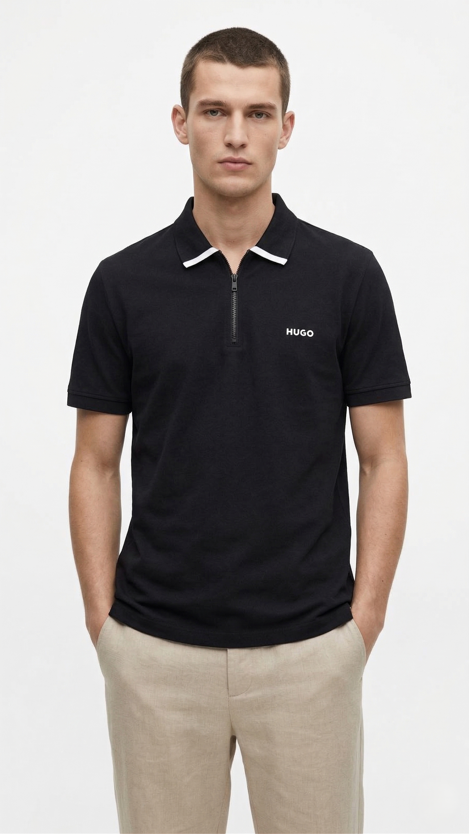 Boss Polo Black 1403 Black / L