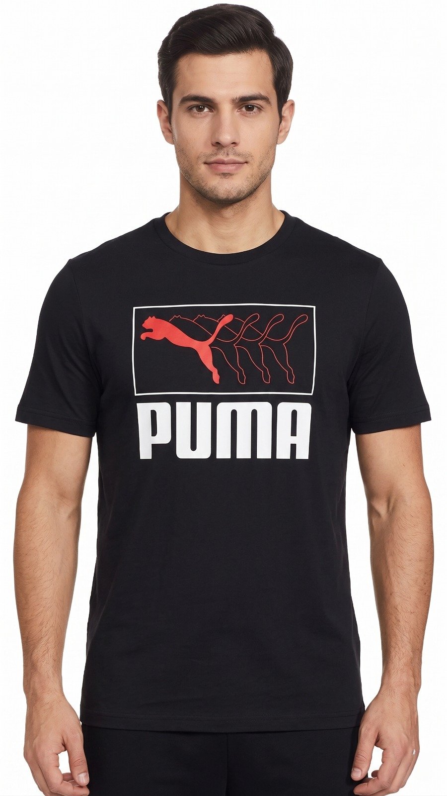 Puma T-Shirt Black&Red 013 Black&Red / M