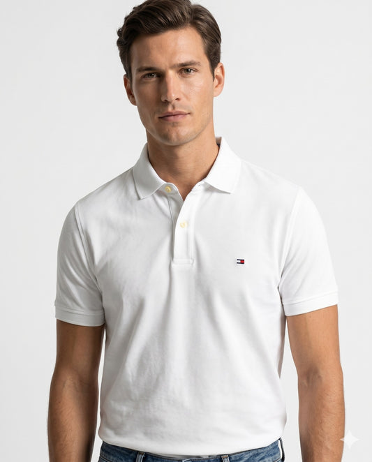 Tommy Polo White 01 White / L
