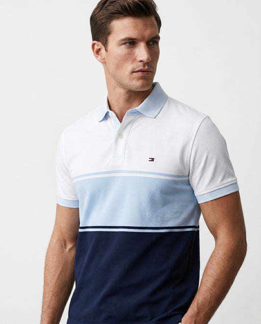 Tommy Polo White&Blue 01 White&Blue / M