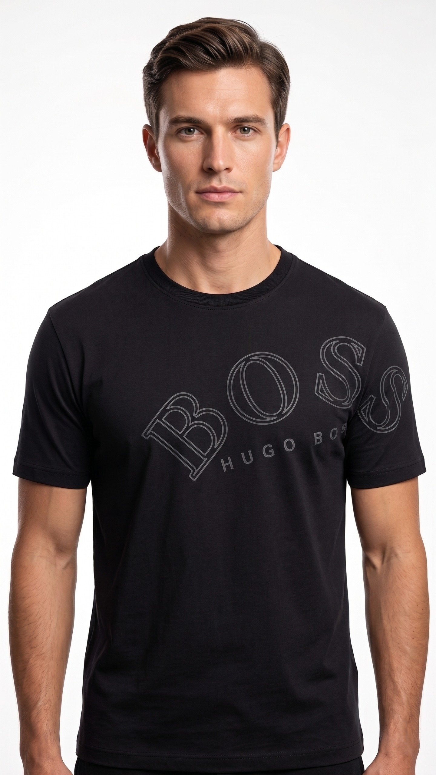 BOSS T-SHIRT WHT 01 BLACK / Small