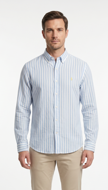 RALPH LAUREN SHIRT 8076 blue&white / S