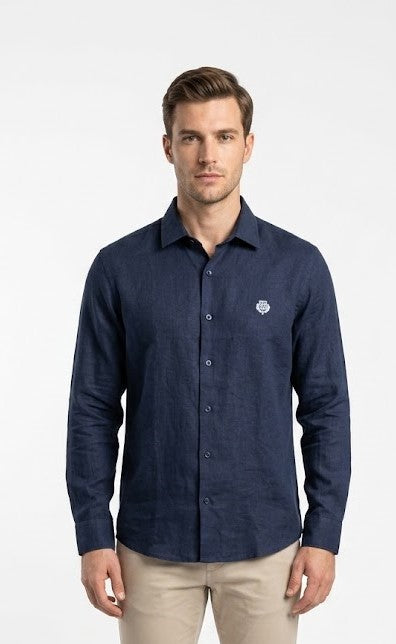 LORO PIANO SHIRT 8077 navy / S