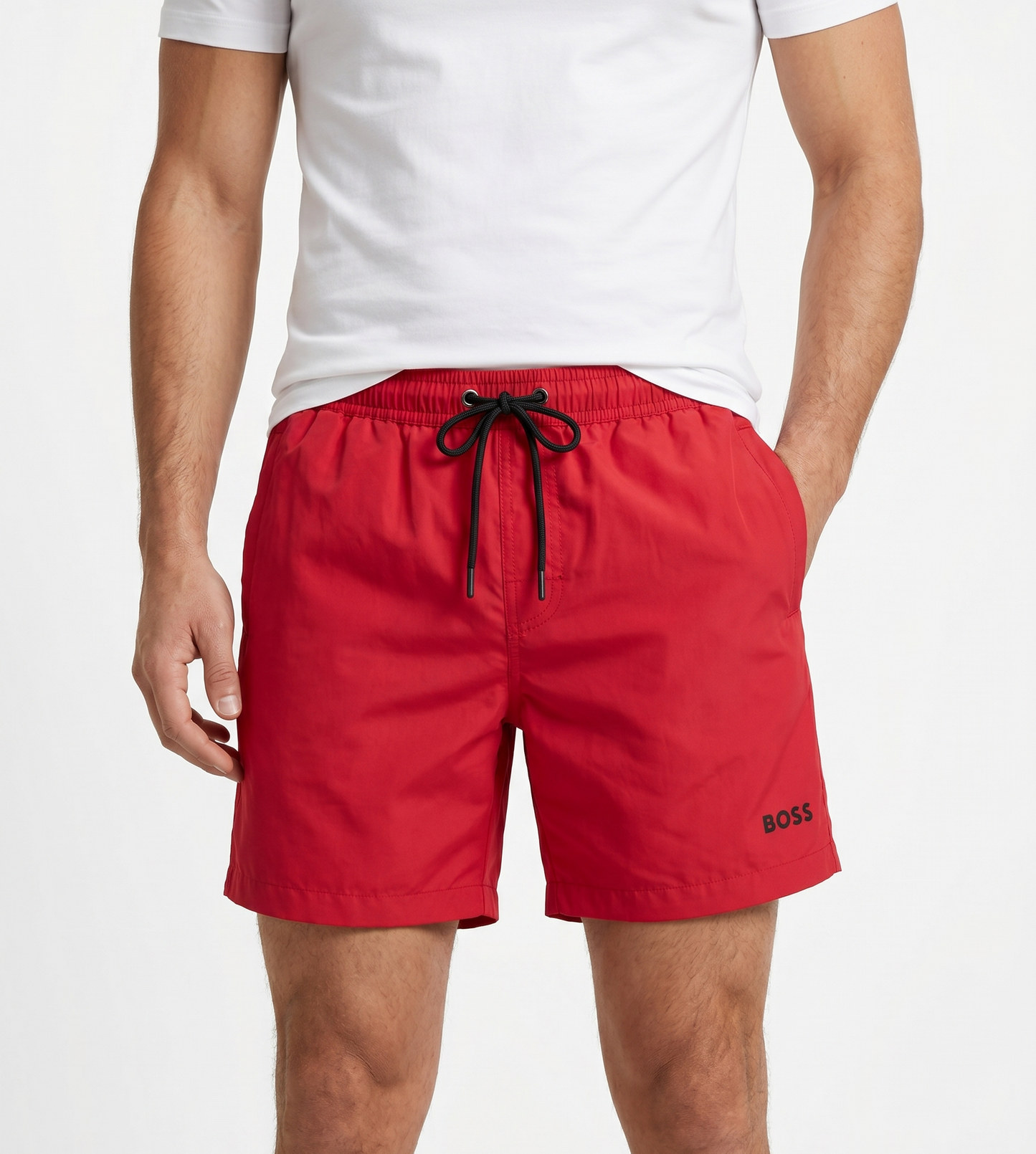 BOSS SWIM SHORT GRN 5019 red / S