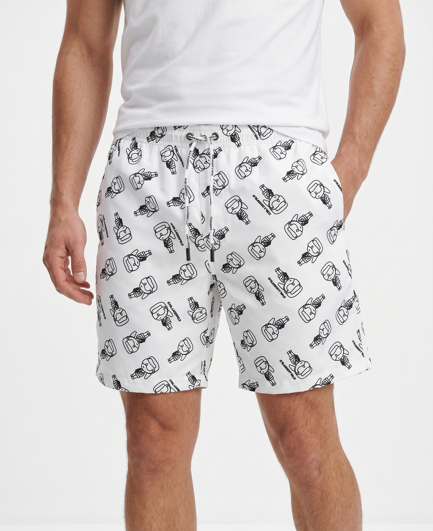 KARL SWIM SHORT white / S
