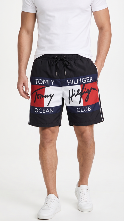 TOMMY SWIM SHORT 01 black / S