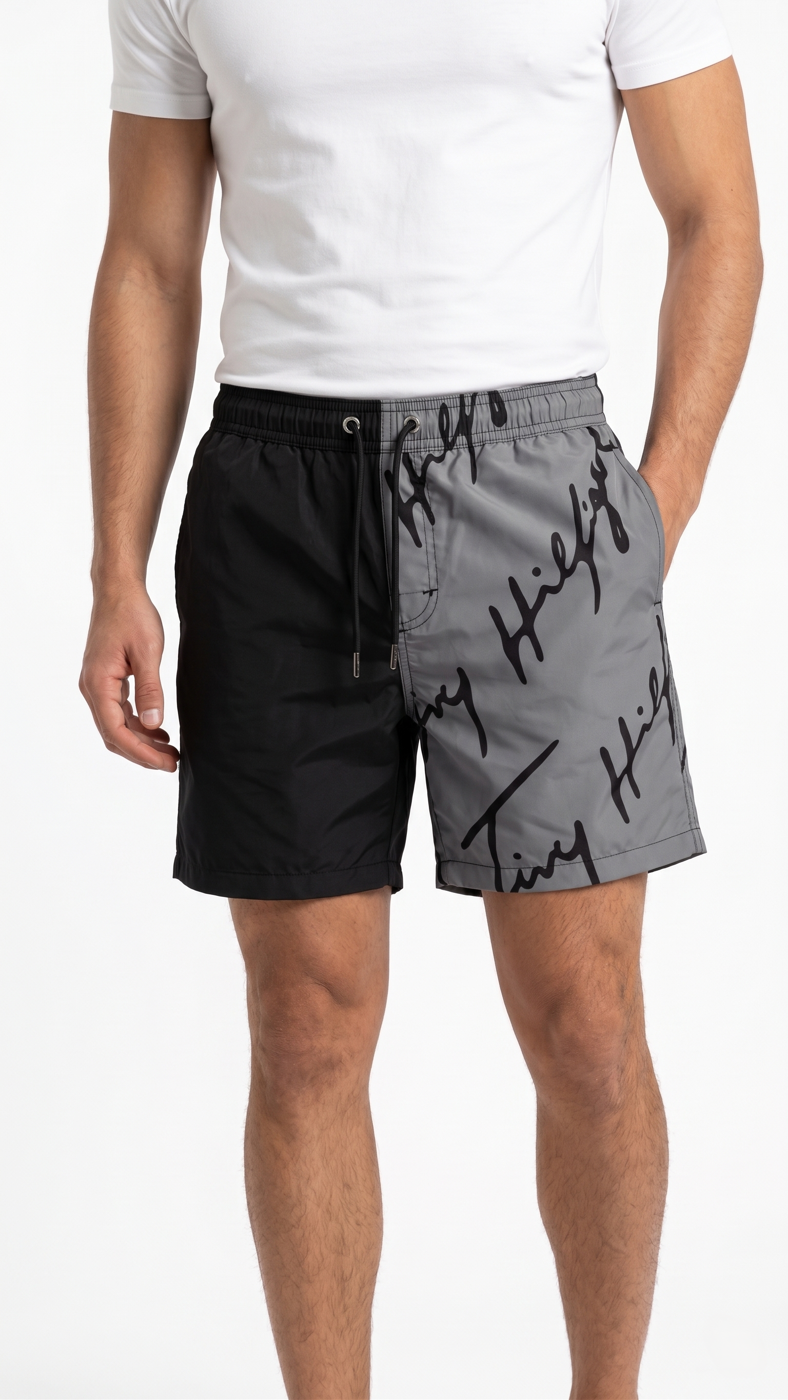 TOMMY SWIM SHORT 01 black&grey / S
