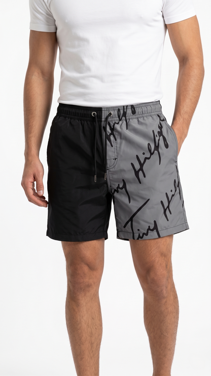 TOMMY SWIM SHORT 01 black&grey / S