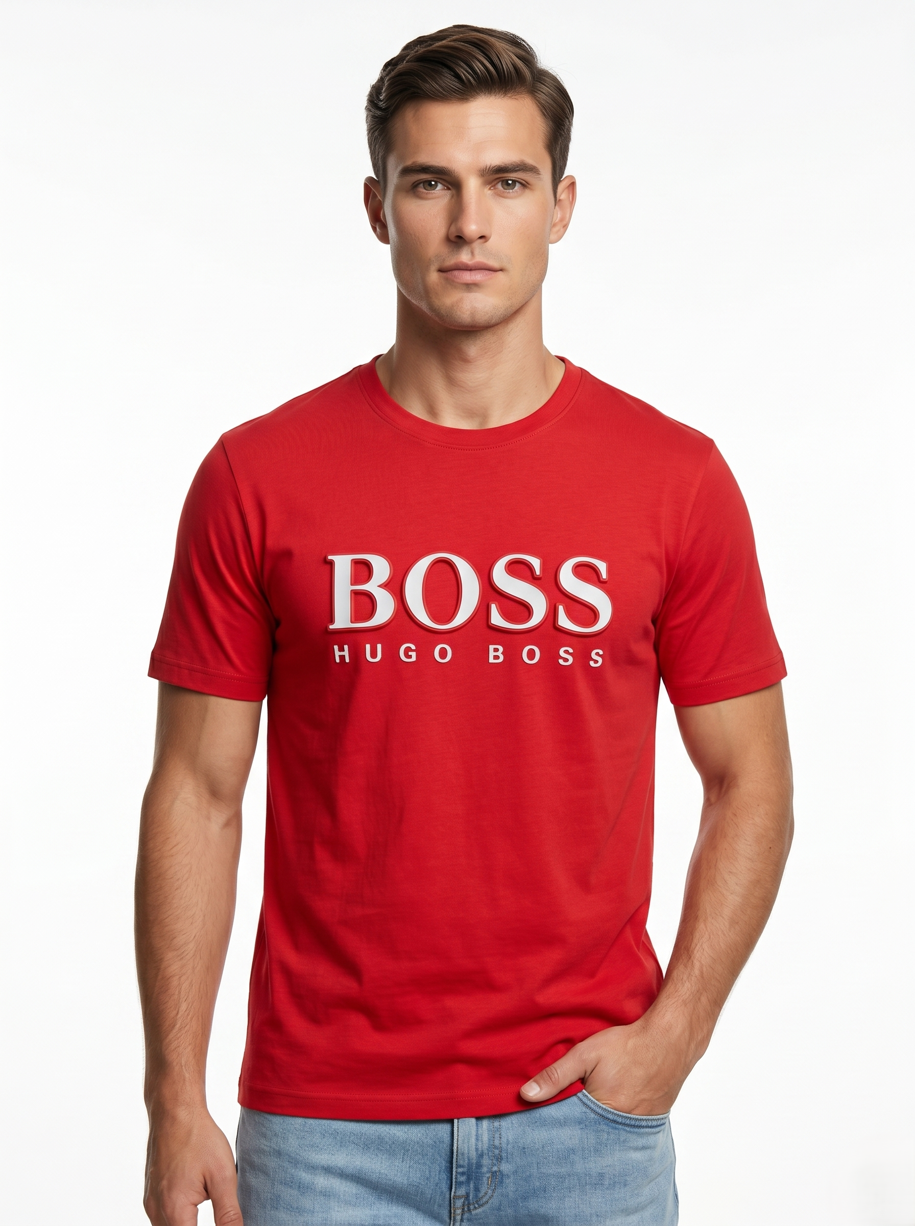 BOSS T-SHIRT 01 red / L