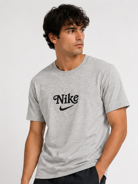 NIKE T-SHIRT GREY 01 grey / S