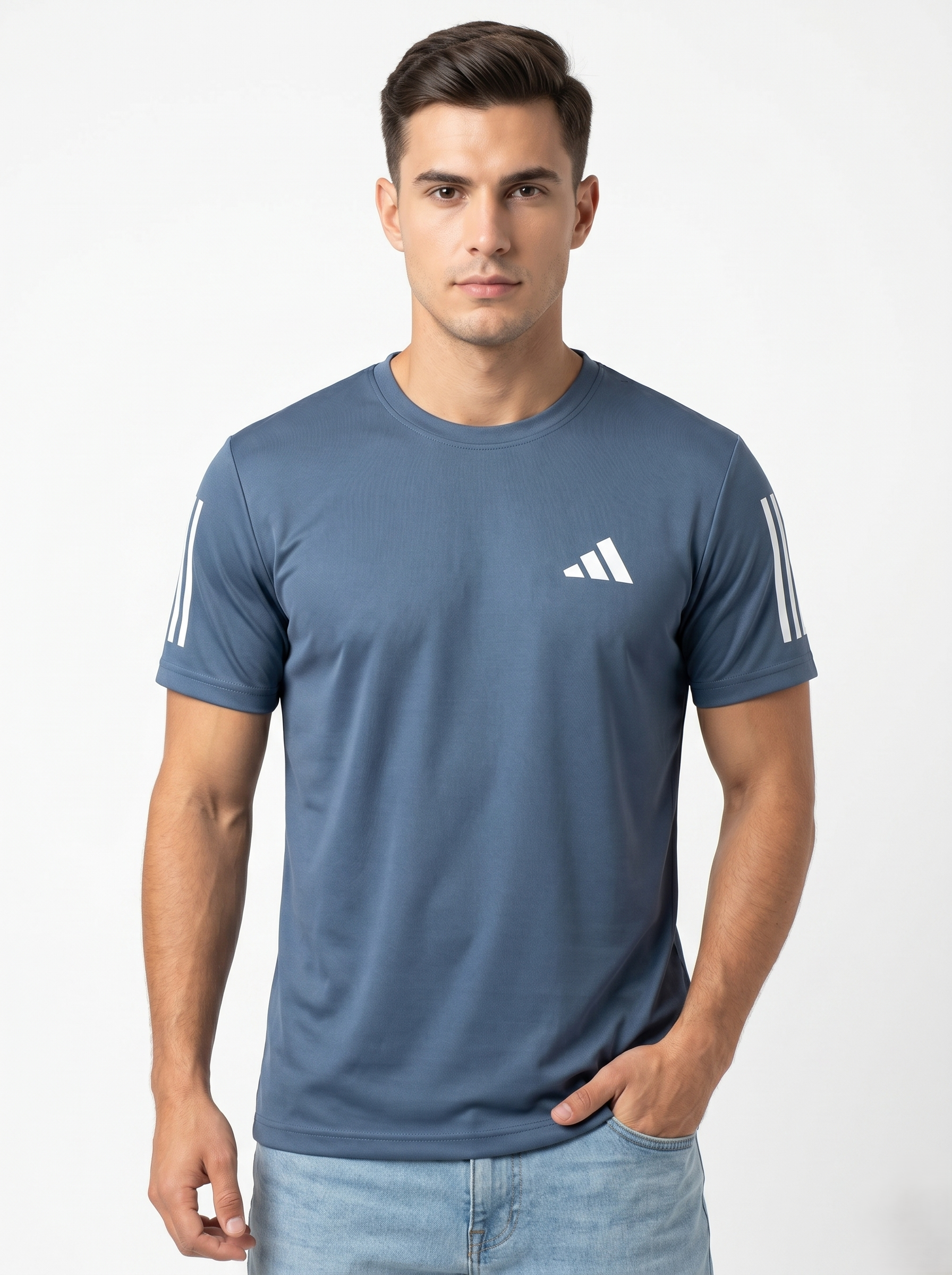 ADIDAS T-SHIRT 01 dusty blue / S