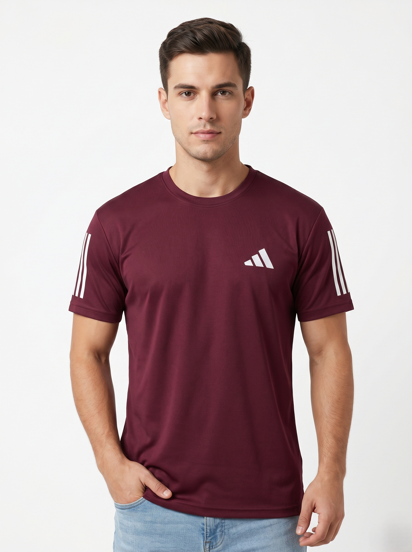 ADIDAS T-SHIRT 01 bordo / S