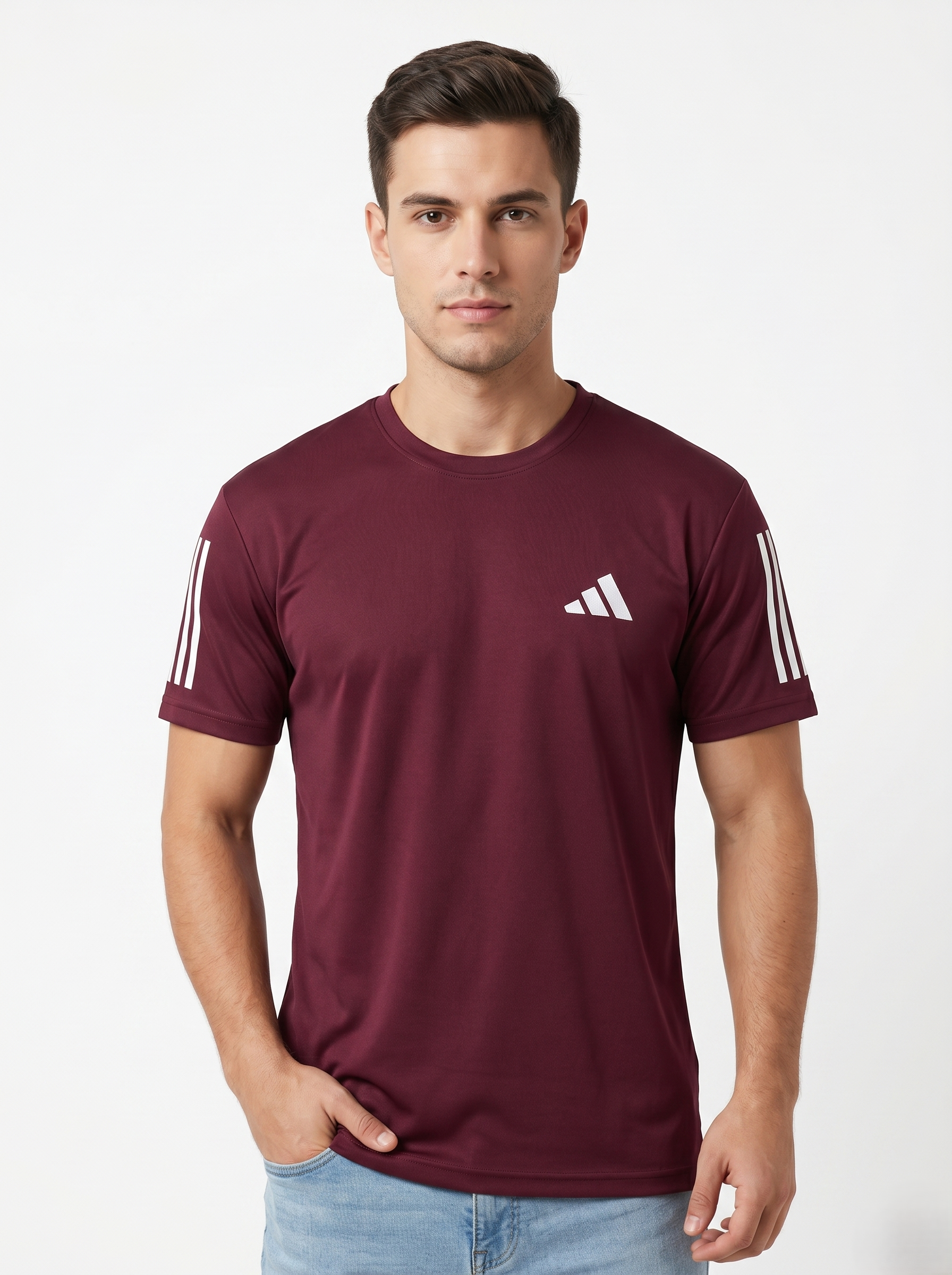 ADIDAS T-SHIRT 01 bordo / S
