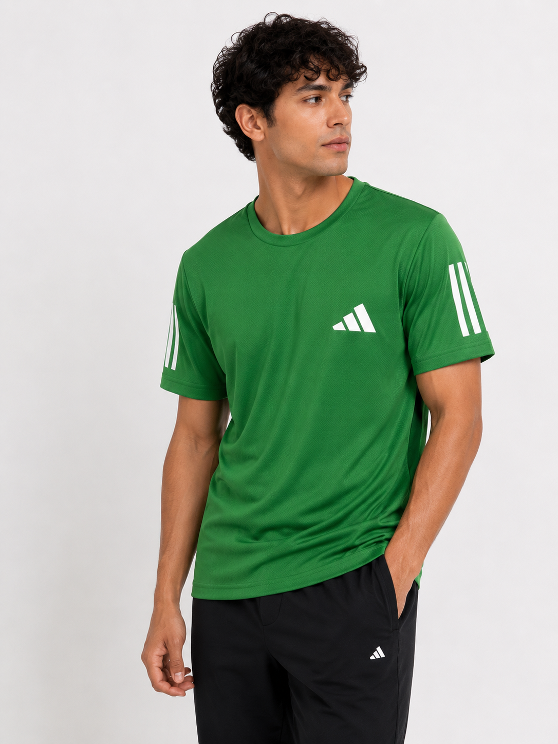 ADIDAS T-SHIRT 01 green / S