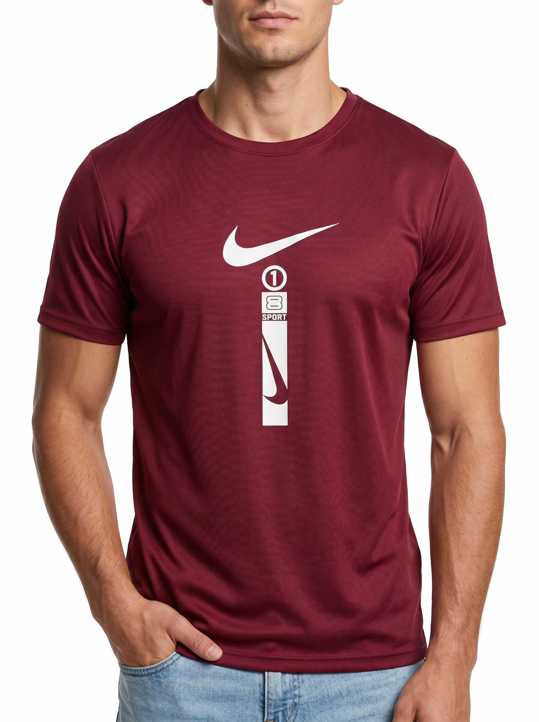 NIKE T-SHIRT 03 bordo / S