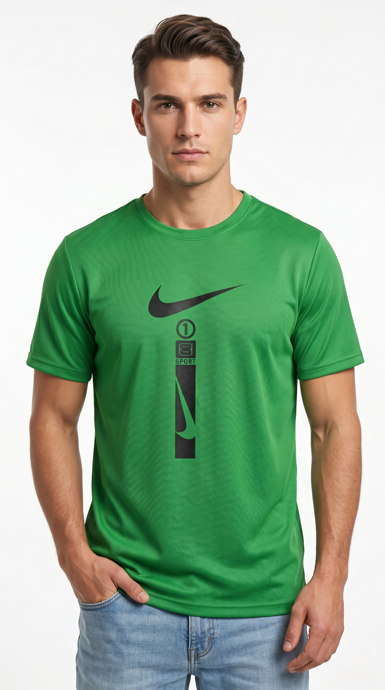 NIKE T-SHIRT 03 green / S