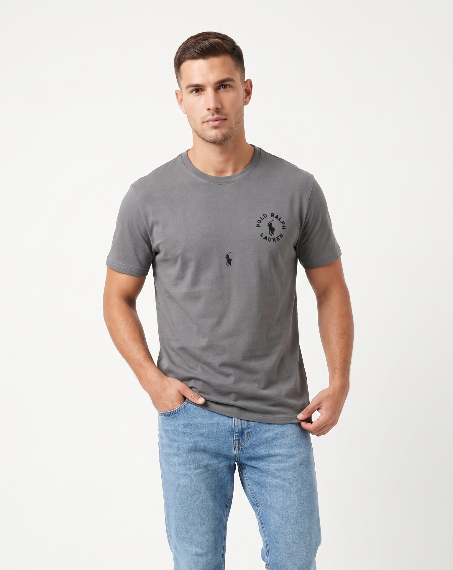 RALPHLAUREN T-SHIRT dark grey / S