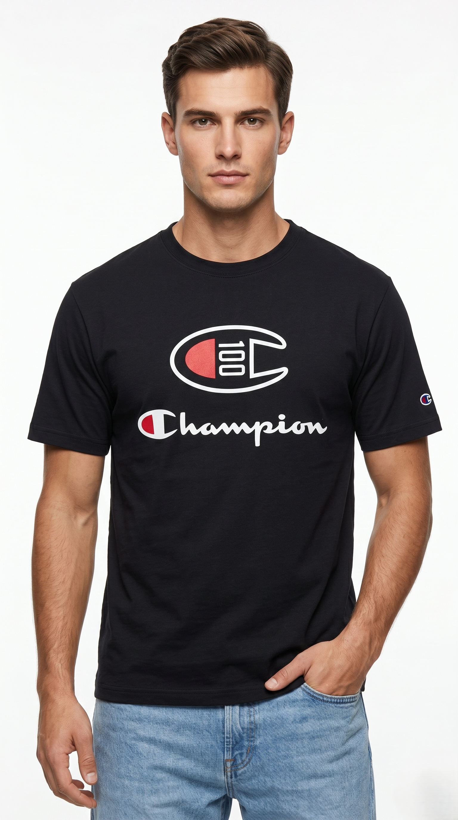 CHAMPION T-SHIRT black / M