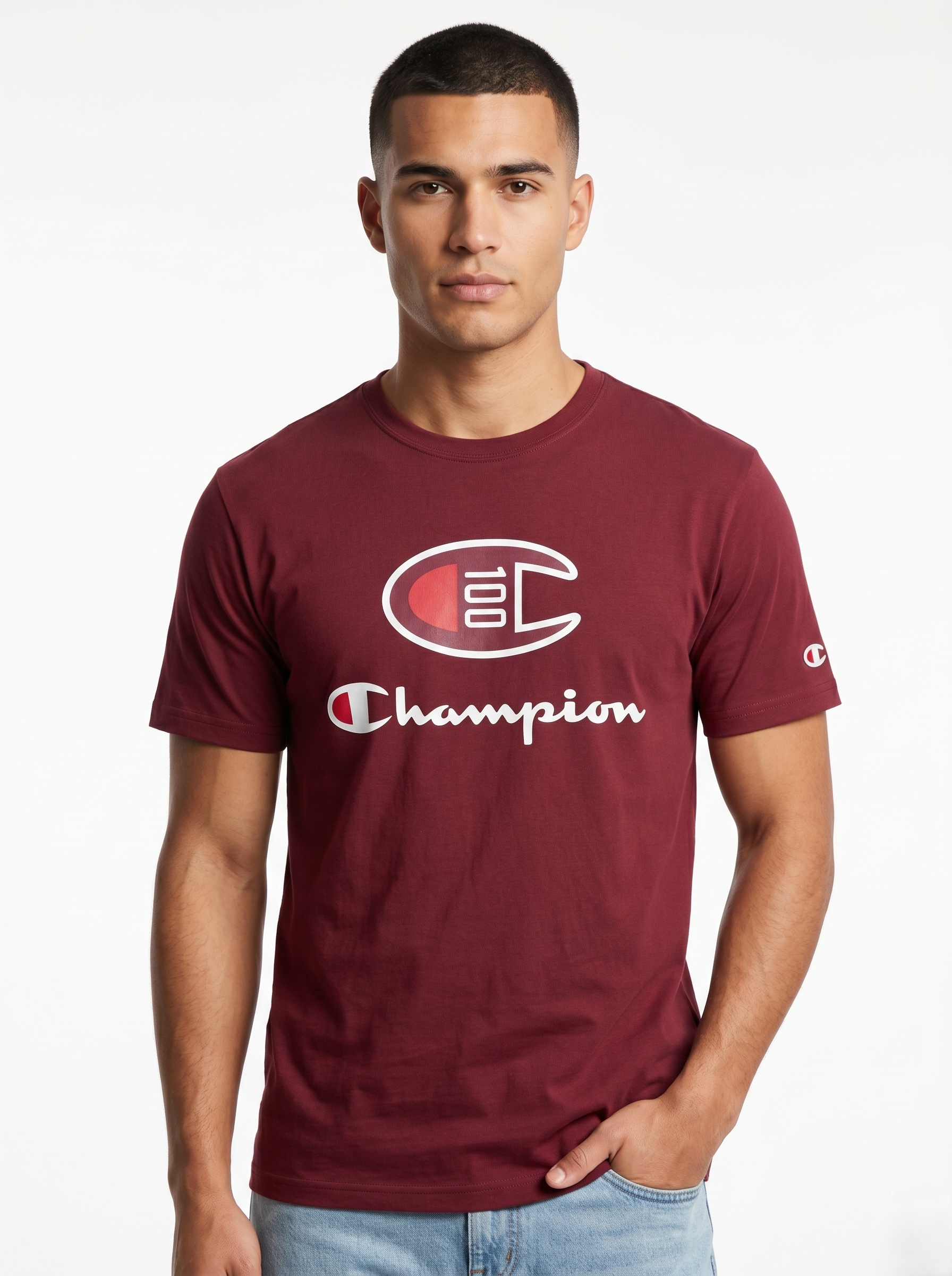 CHAMPION T-SHIRT bordo / S