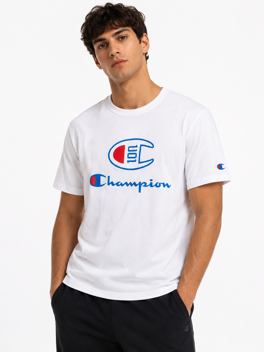 CHAMPION T-SHIRT WHIT white / M