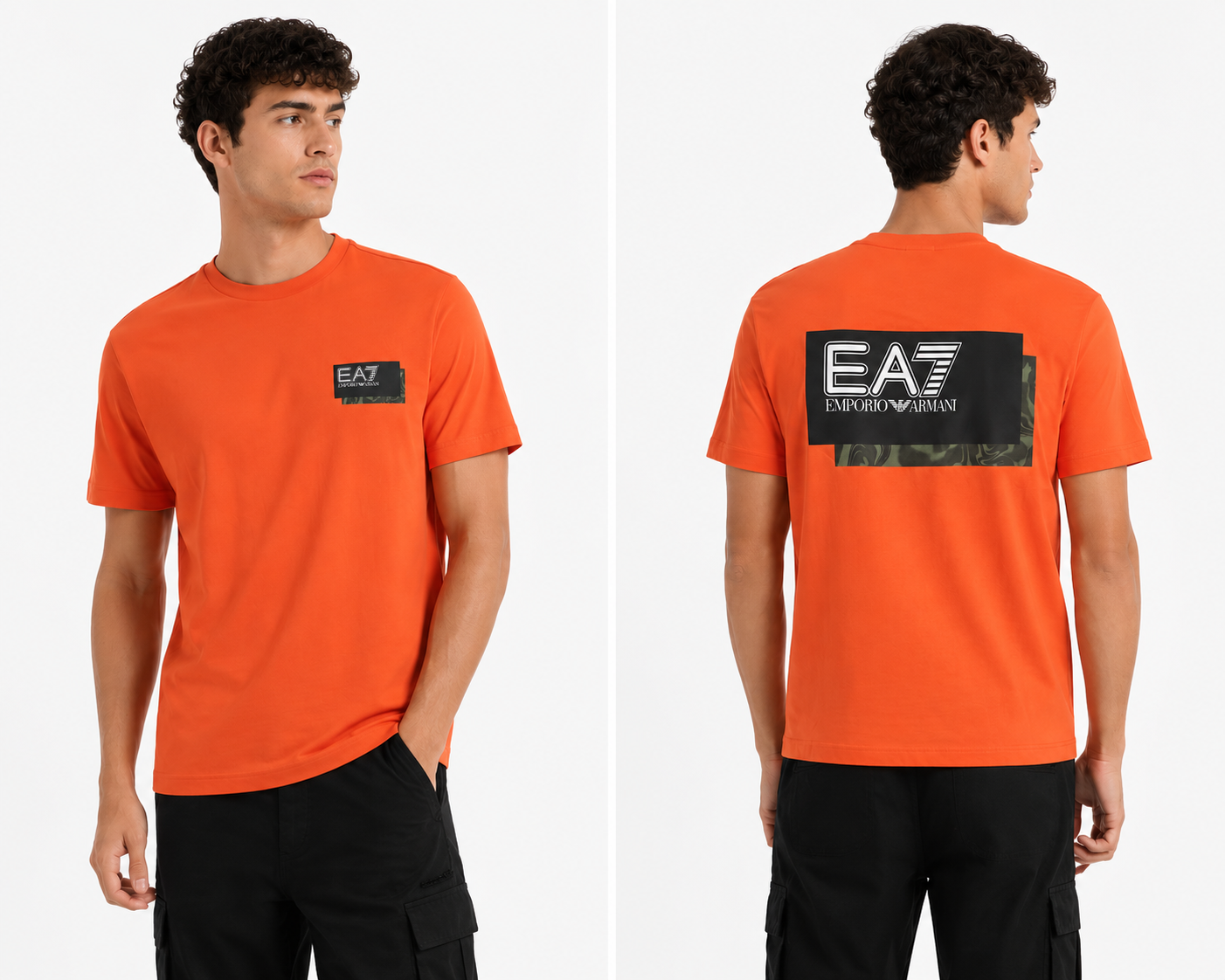 EMPORIO ARMANI T-SHIRT ORANGE orange / M