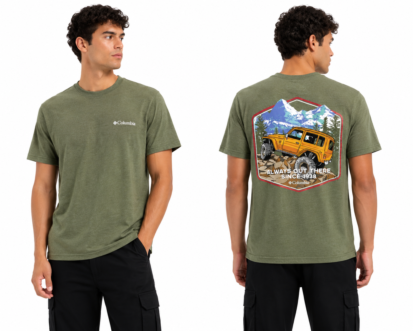COLUMBIA T-SHIRT GREEN green / S