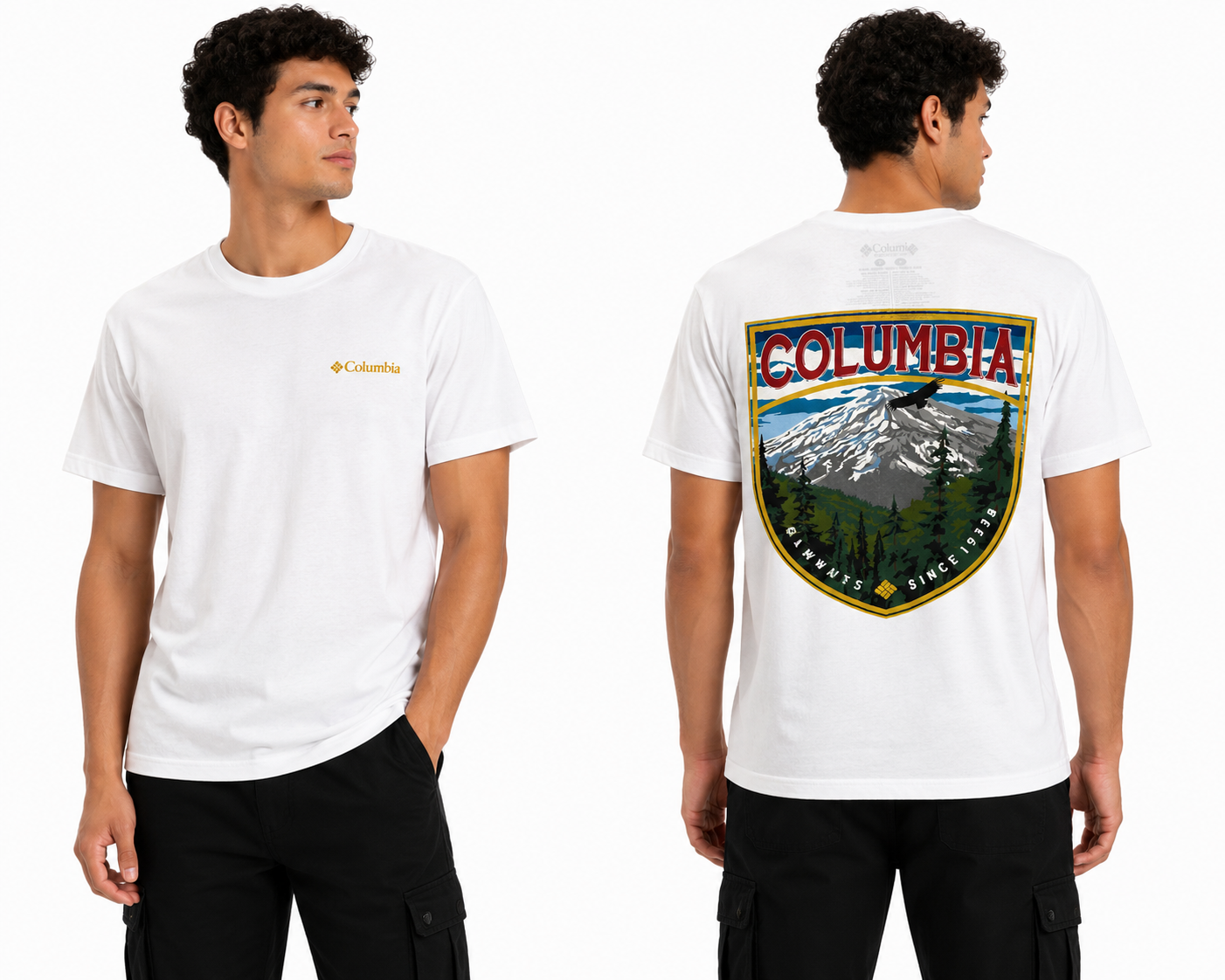 COLUMBIA T-SHIRT WHITE white / S