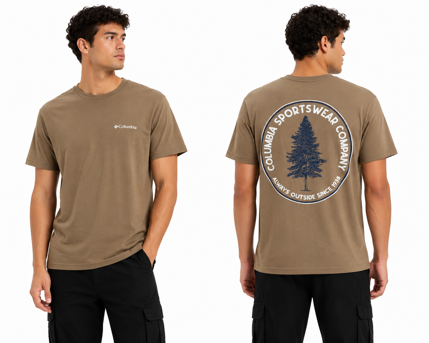 COLUMBIA T-SHIRT BROWN brown / S