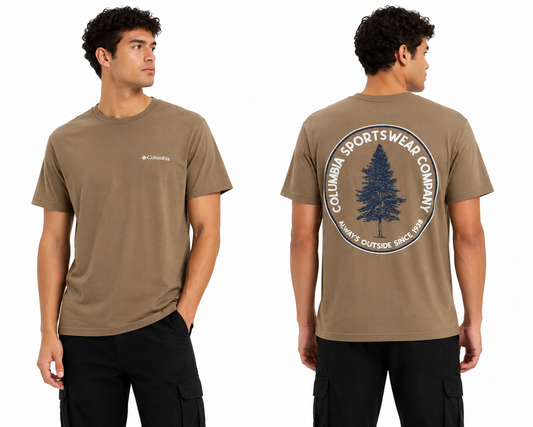 COLUMBIA T-SHIRT BROWN brown / S