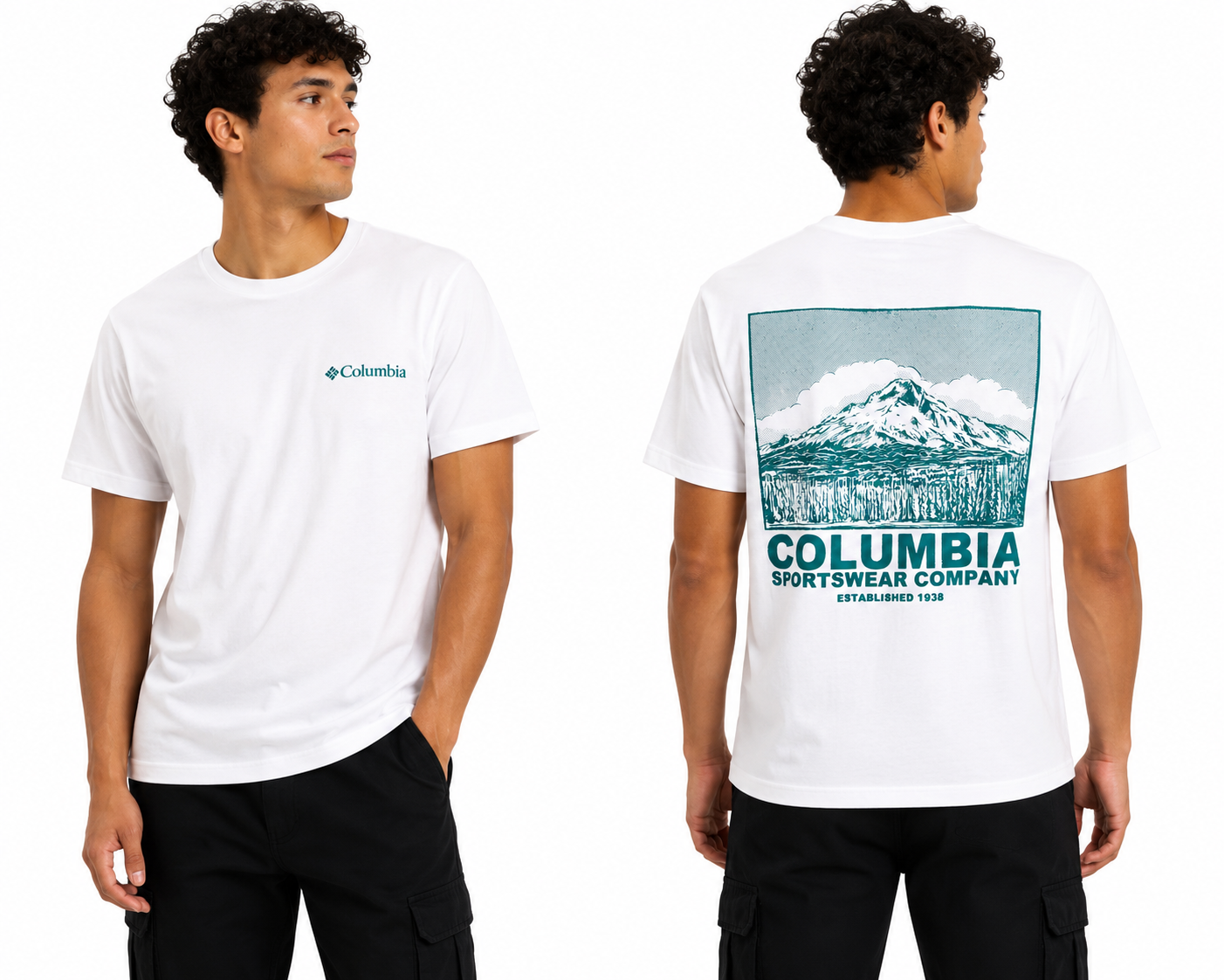COLUMBIA T-SHIRT WHITE white / S