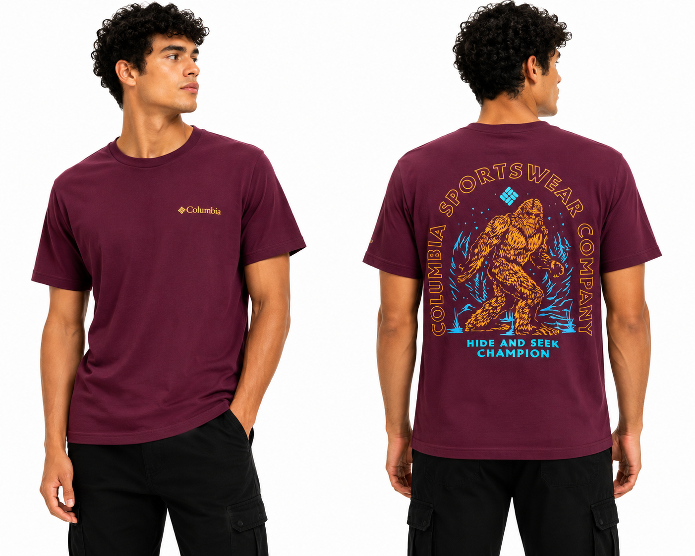 COLUMBIA T-SHIRT BORDO bordo / S