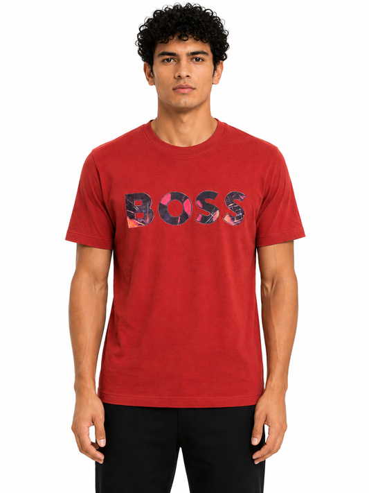 BOSS T-SHIRT RUST ORANGE rust orange / M