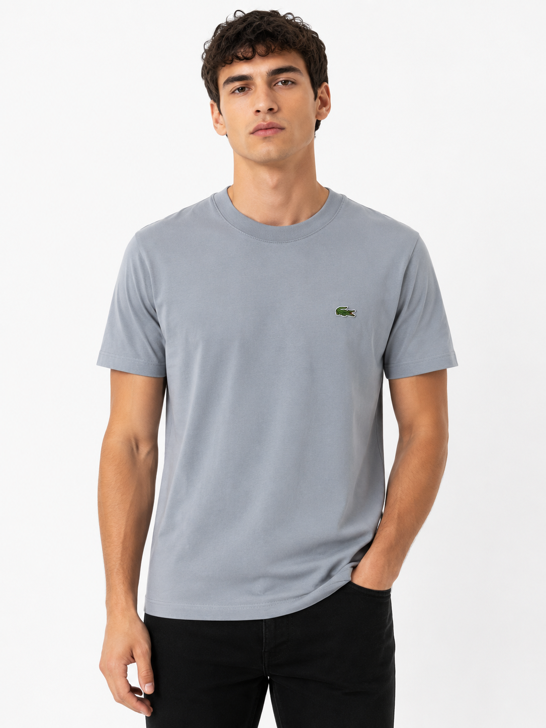 LACOSTE T-SHIRT LIGHT GREY light grey / L
