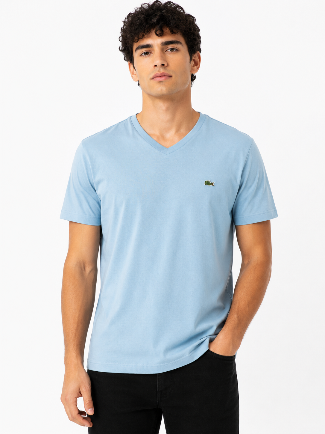 LACOSTE T-SHIRT LIGHT BLUE light blue / L