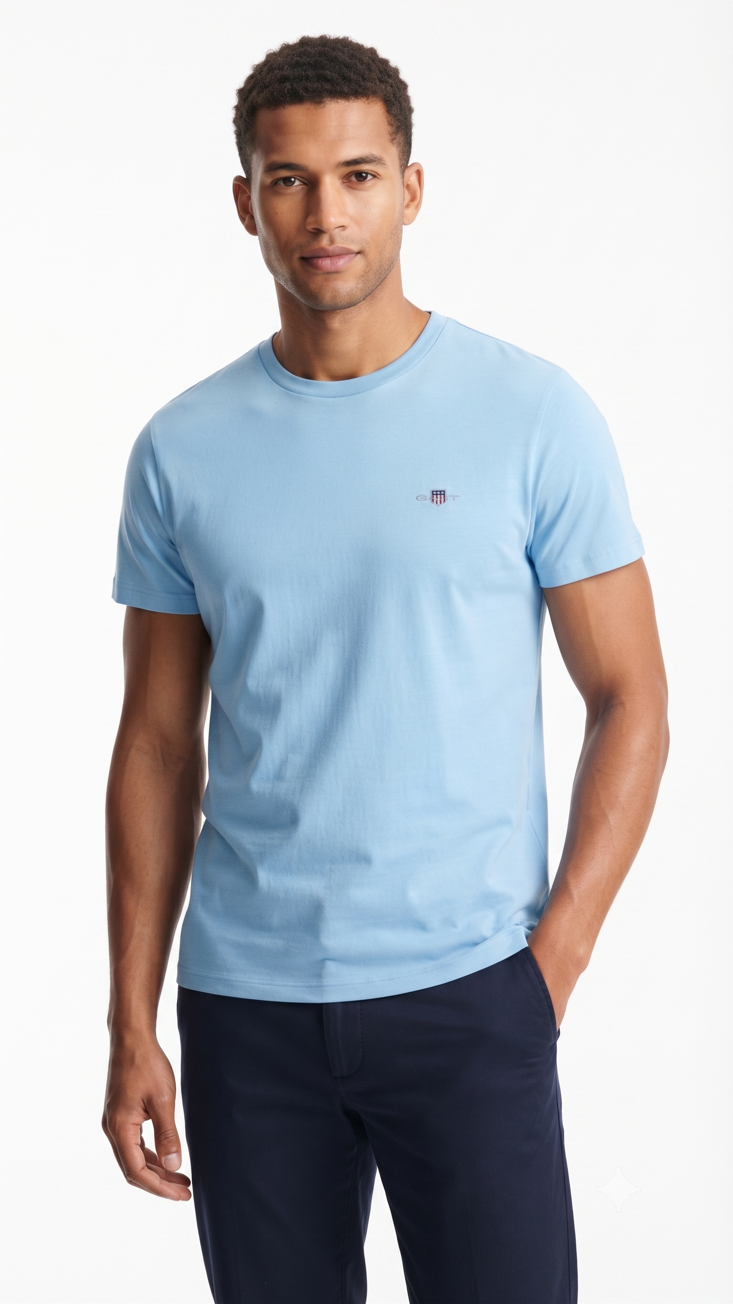 GANT T-SHIRT LIGHT BLUE light blue / L