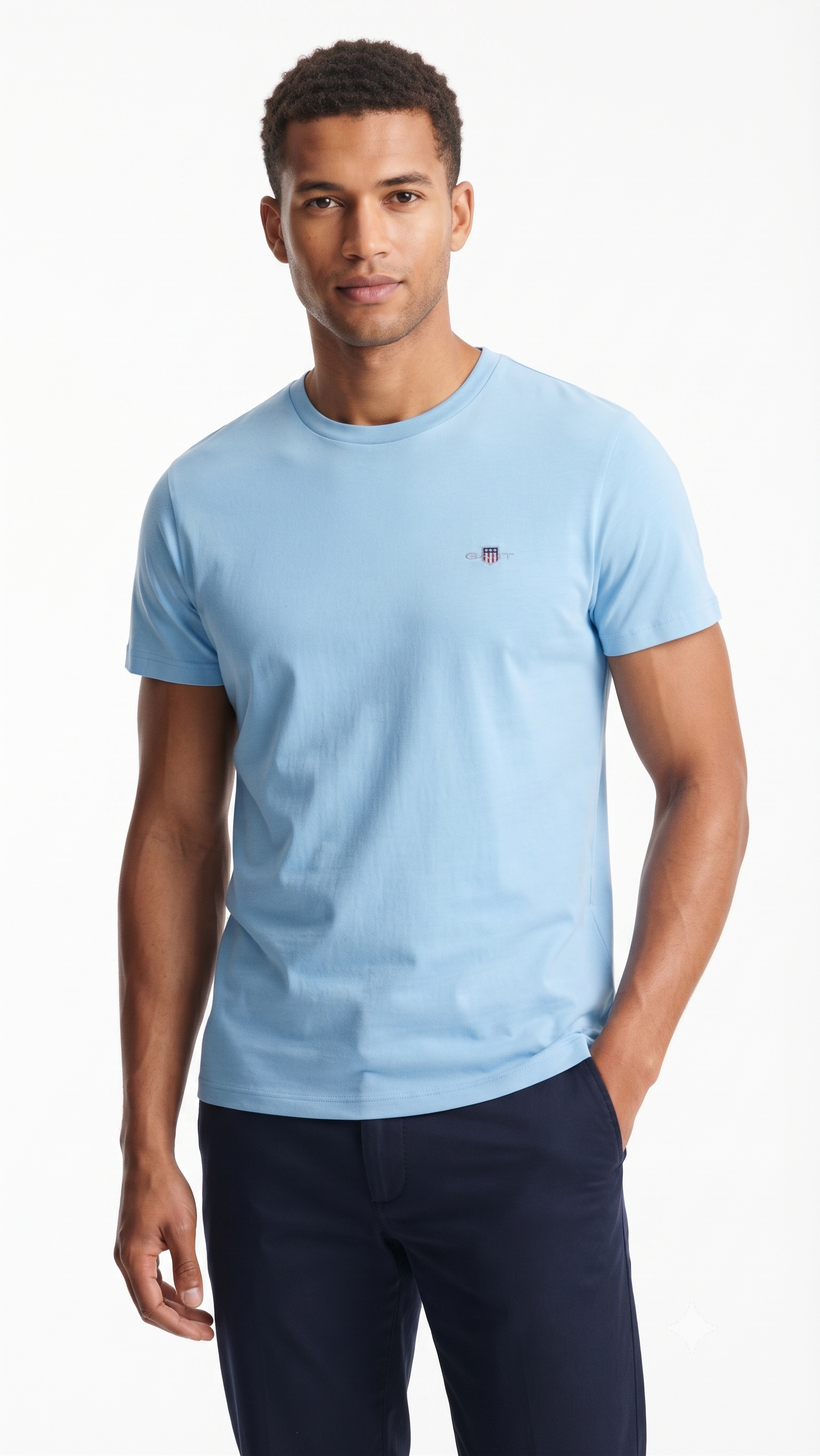 GANT T-SHIRT LIGHT BLUE light blue / L