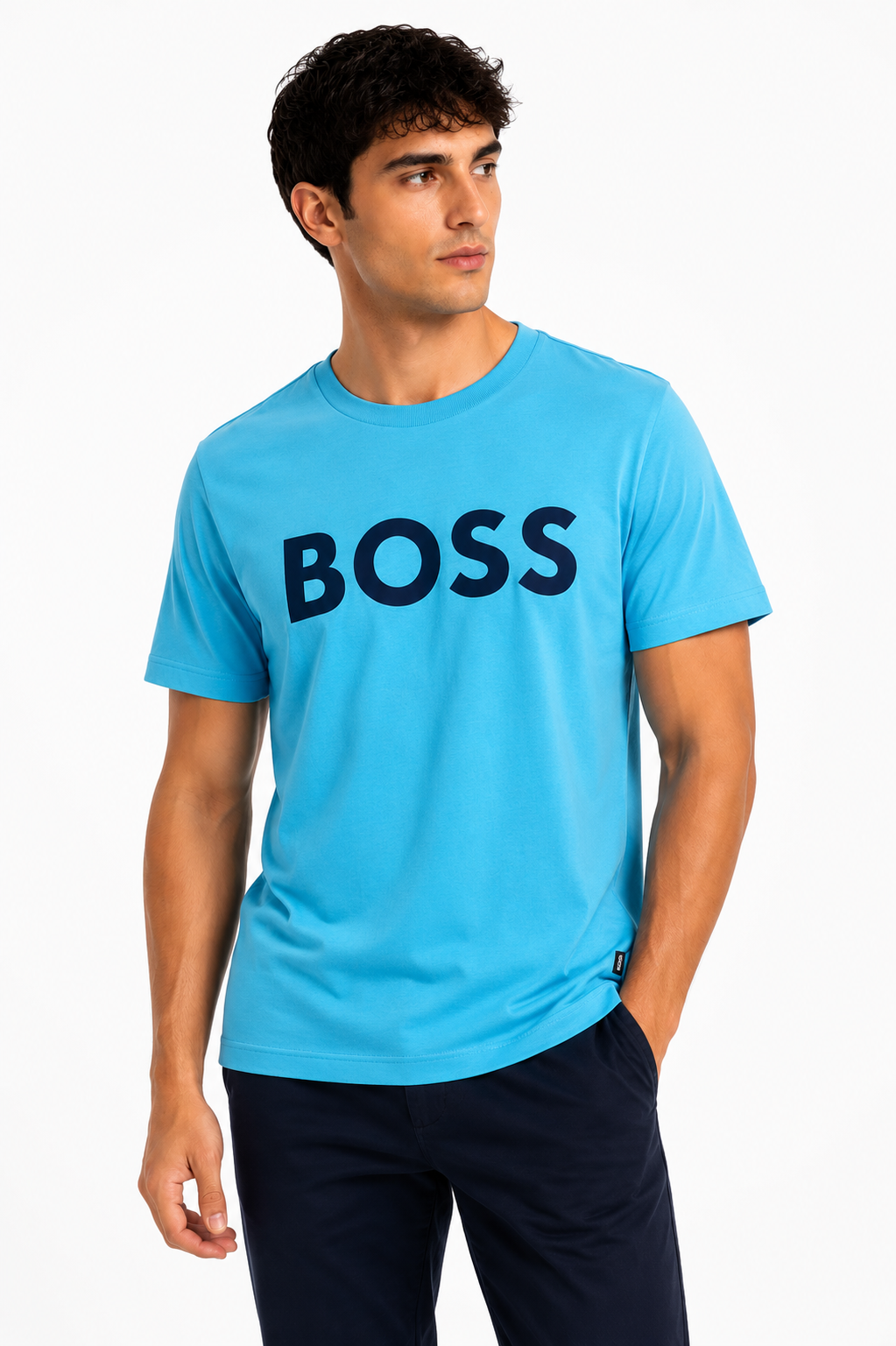 BOSS T-SHIRT LIGHT BLUE light blue / M