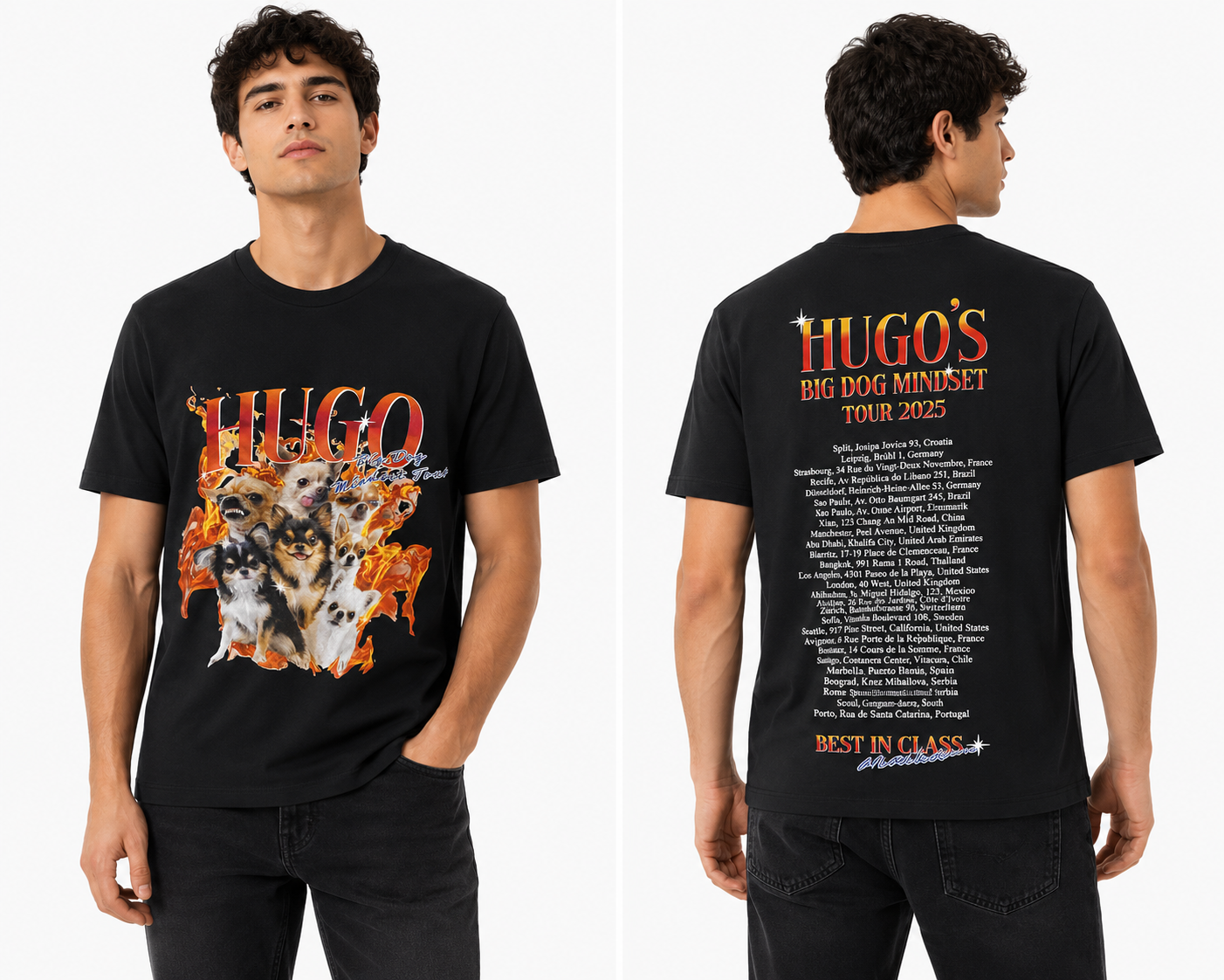 HUGO BOSS T-SHIRT BLACK black / S