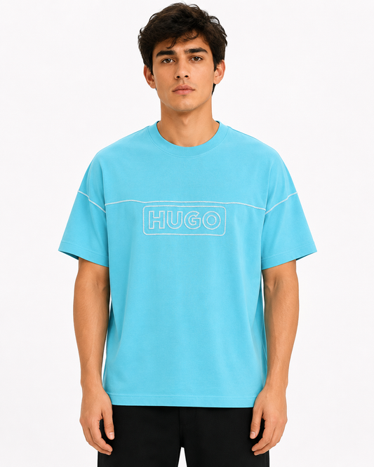 HUGO BOSS T-SHIRT AQUA aqua / L