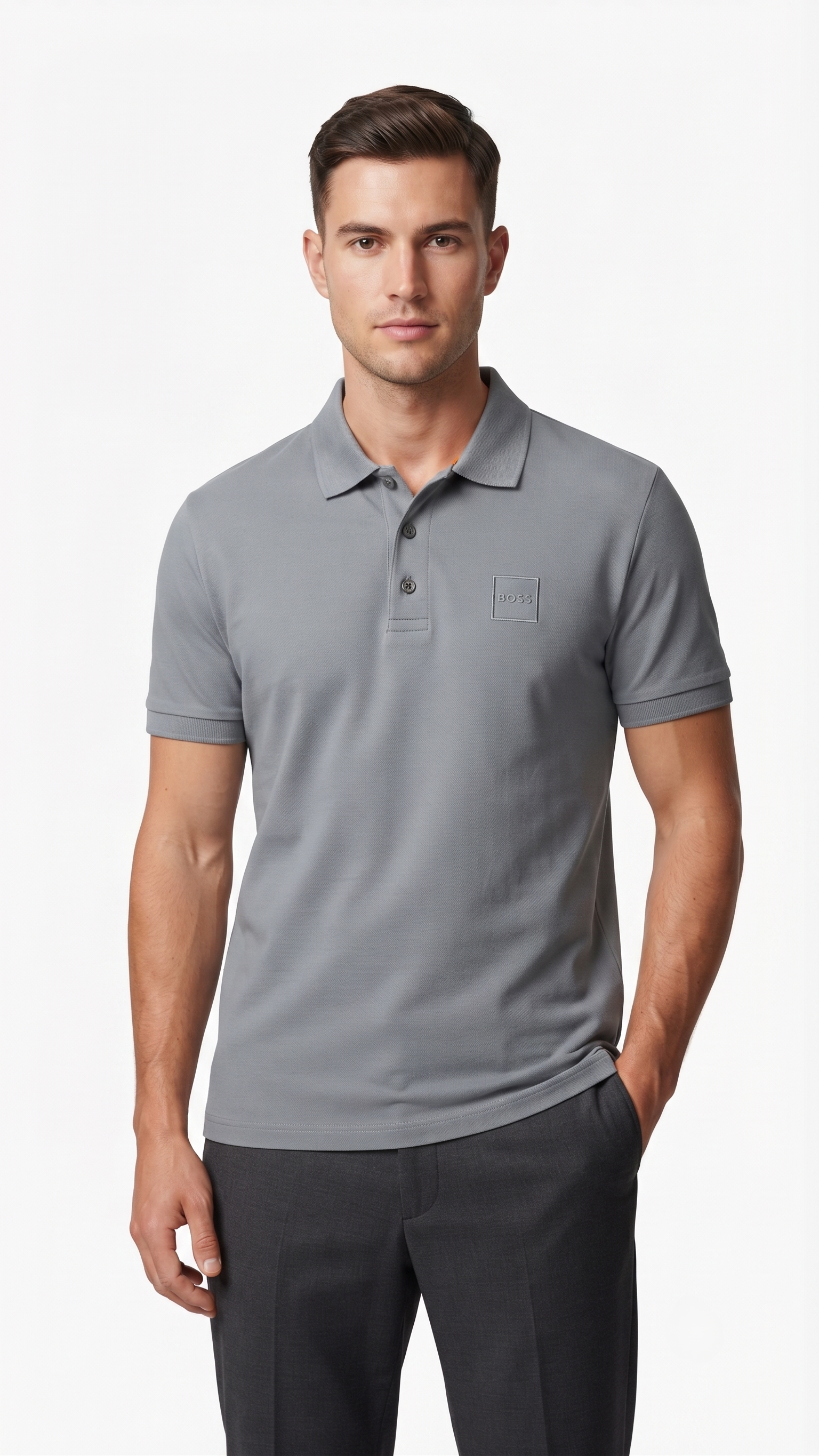 BOSS POLO GREY grey / M