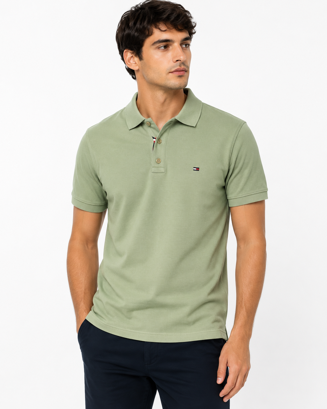 TOMMY POLO LIGHT GREEN light green / M