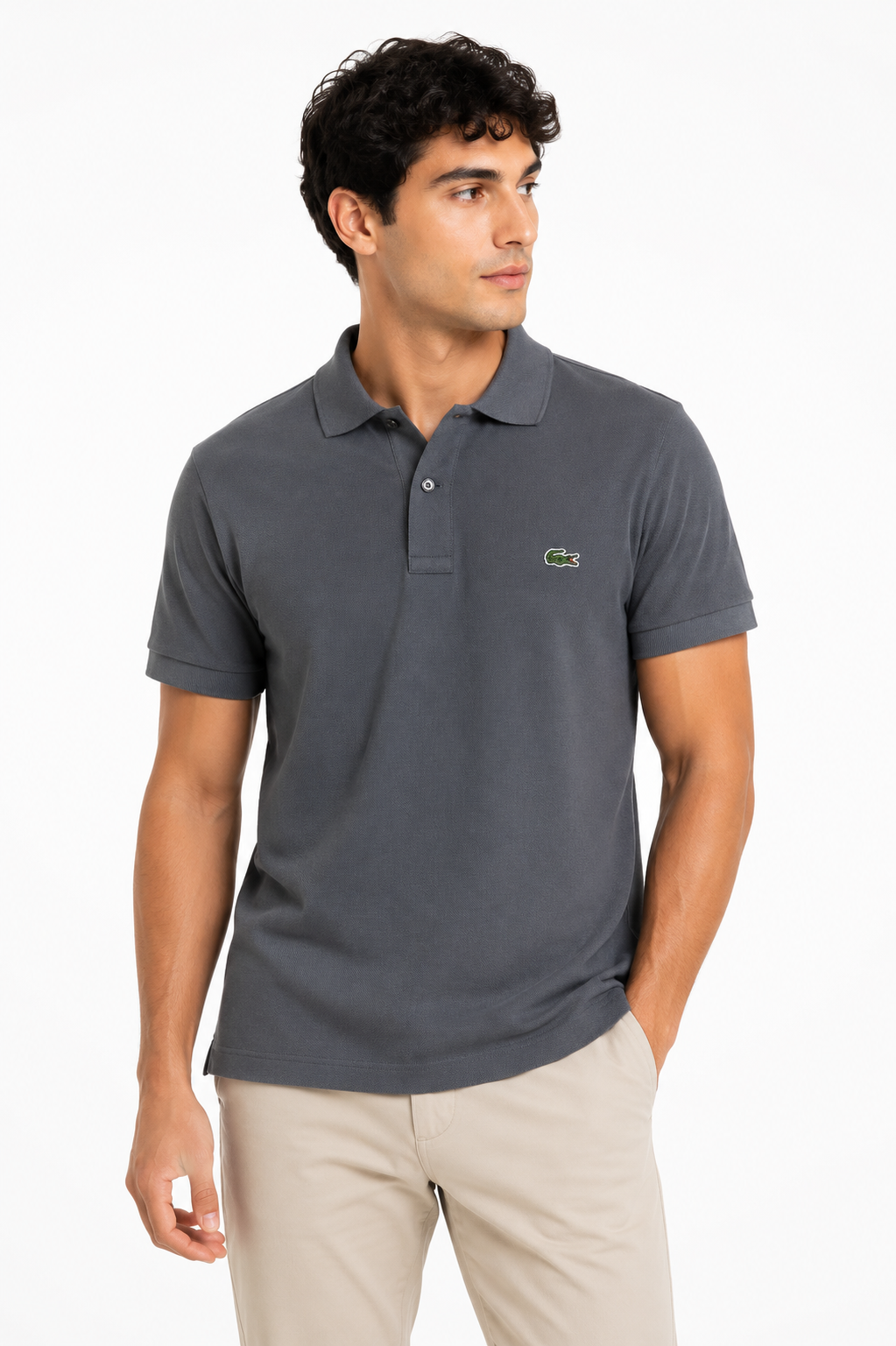 LACOSTE POLO DARK GREY dark grey / M