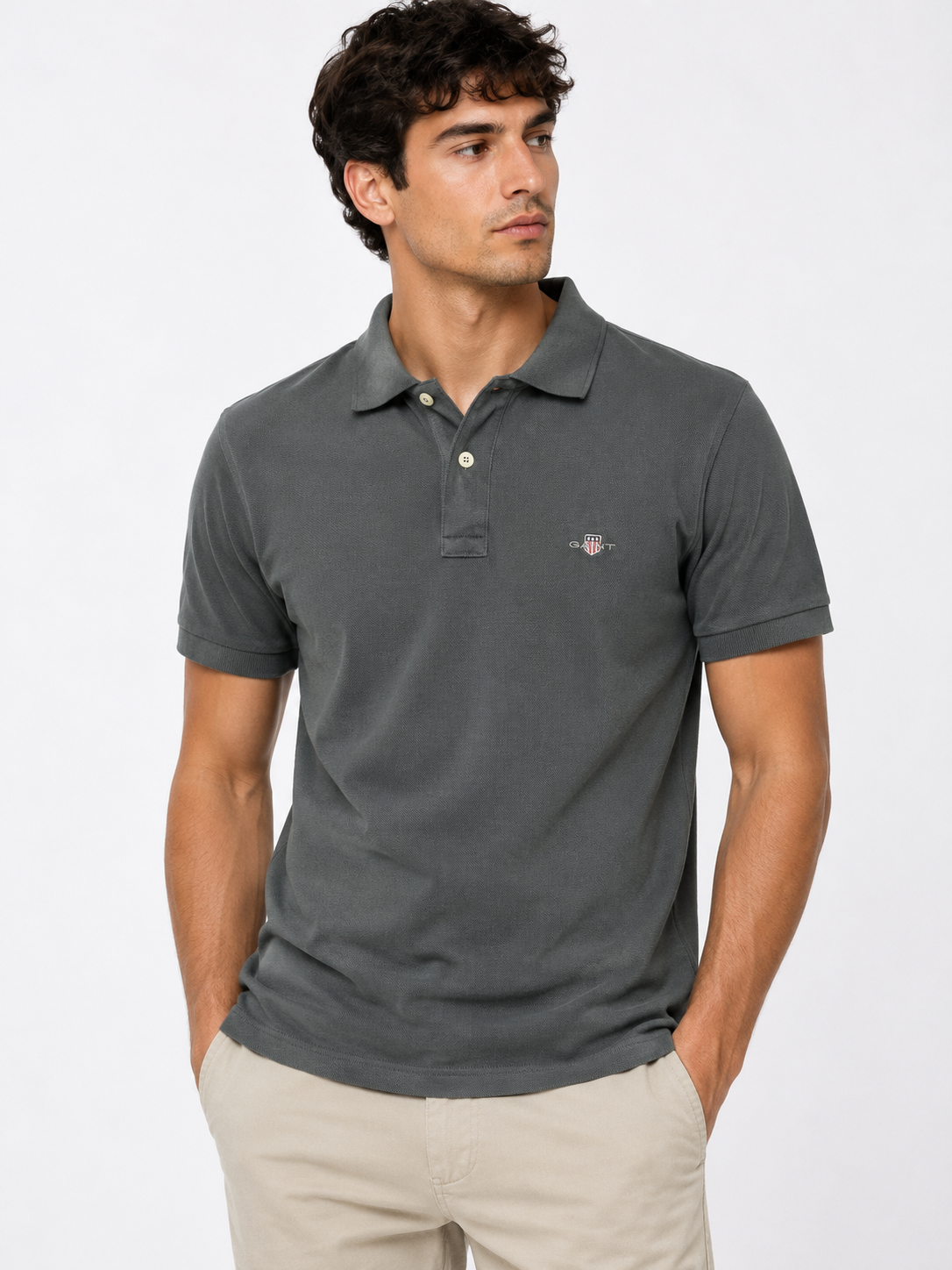 GANT POLO DARK GREY dark grey / M