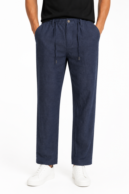 BOSS PANTS PANT LINEN 1379 navy / 30