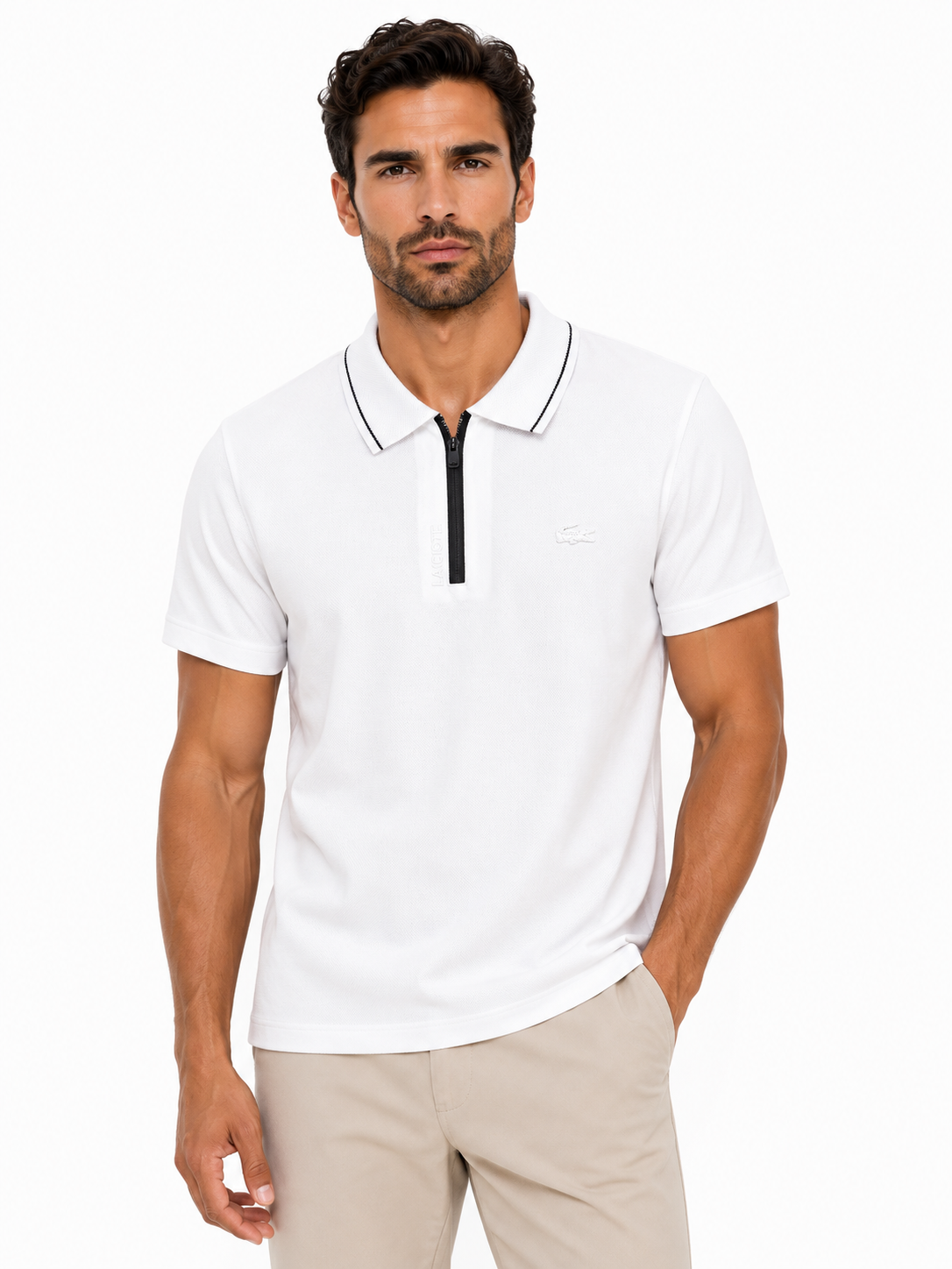 LACOSTE POLO 10057 white / L